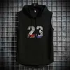 Men's Tank Tops Summer Mens Muscle Hoodie Vest Sleeveless Bodybuilding Gym Workout Fitness Shirt High Quality Vest Hip Hop Sweatshirt Men's Tops 230522