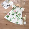 Girl Dresses Girl's Born Toddler Baby Girls Dress Flower Ruffle Tutu feest vakantie verjaardag voor baby zomer mouwloze kleding D30