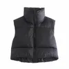 Gilet da donna 12 colori abbigliamento europeo e bello 2023 primavera autunno gilet in cotone cerniera colletto alla coreana High Street