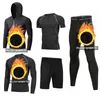 Trainingspakken voor heren groothandel herfst en winter fleece trui leggings training 5 stuks set draag kleding mannen kleding yoga fitnessmen's