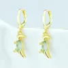 Boucles d'oreilles pendantes 2023 tendance Ins incrusté Zircon dinosaure goujon Simple mignon couleur or pour femmes filles bijoux de mode