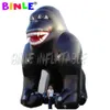 Extérieur réaliste réaliste squatté géant gorille gonflable gorille énorme animal de singe sauvage noir pour le festival