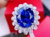 Bagues en grappe Bague GUILD Tanzanite Or pur 18 carats Pierres précieuses naturelles 20,26 carats Diamants Femme Anniversaire Cadeau Fine