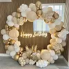 Andra evenemangsfest levererar aprikosballong Garland Arch Kit bröllop födelsedagsfest dekoration konfetti latex ballong för flickor baby shower kön avslöja 230523