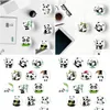 Kylmagneter Creative Crystal Glass Cartoon Panda Magnetic Stick Home Decoration Drop Delivery Garden DHSMT