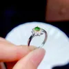 Klusterringar kjjeaxcmy fina smycken 925 sterling silver inlagd naturlig ädelsten diopside kvinnans ringstöd