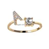 Cluster Rings Diamond 26 Letter Ring Simple Open Justerbara modesmycken Tillbehör Presentleveranser Drop Leverans Dh8yn