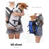 Dog Car Seat Covers Universal Pet Carrying Backpacking Hiking Portable Storage Rucksack Adjustable Knapsack Mesh Cloth Blue M
