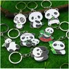 Portachiavi Cordini Personalizzati Panda Cartoon Portachiavi Ciondolo Souvenir Regalo Portachiavi Portachiavi Drop Delivery Accessori moda Dhorr