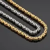 Necklaces Fongten Punk Cool Long Link Chain Necklace for Men Stainless Steel Gold/Silver Color Hiphop Male Fashion Necklaces Jewelry
