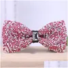 보우 넥타이 반짝이는 다이아몬드 넥타이 바 페스티벌 파티 장식 Bownot 웨딩 패션 액세서리 드롭 배달 DHZQ2