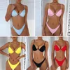 Women's Swimwear Turmeric Sexy Bikini 2023 Micro Solid Swimsuit Female Plus Size Women Bathing Suit Biquini Summer Beachwear Bathers