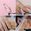 Band Rings New Simple Twig Thorn Leaf 925 Sterling Sier Jewelry Not Allergic Branch Exquisite Women Opening R127 Factory Pri Dhgarden Dhudn