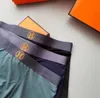 Nuovi uomini mutande boxer designer uomo intimo tinta unita sexy traspirante intimo uomo HER boxer di marca abbigliamento comodo tre pezzi in una scatola sono opzionali