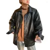 Damenjacken 2023 Winter Kunstlederjacke Frauen Casual Basic Mäntel Übergröße Damen Wasserdicht Winddicht Weiblich CL801