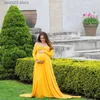 Moderskapsklänningar moderskap från axlarna klänning för baby shower foto rekvisita klänning gravida kvinnor långärmad maxi graviditet klänning för fotografering t230523