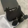 Wholesale travel beach Nylon 3piece Crossbody bags top quality Womens 7a Designer purses Hobo handbag tote black bag Mens wallets luxury fashion chain Shoulder bag