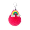 Keychains Lanyards Plush Pvc Cloud Rainbow Keychain Womens Bag Decoration Pendant Fashion Accessories Key Ring Drop Delivery Dhxmr