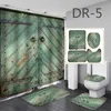 Shower Curtains Wood Grain Pattern Waterproof Bath Curtain 3D Print Door Shower Curtain Polyester Fabric Bathroom Curtains For Bathing Cover 230523