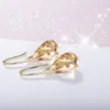 Knot Trendy Gold Color Helix Pendant Drop Earrings Real Crystals From Austria For Women Party Statement Indian Jewelry Friends