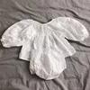 Наборы одежды винтажные кружевные вышивающие девушки наборы весеннего осеннего рукава для младенца детского комбинезона для детей малыша 230522