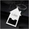 Keychains Lanyards Creative House Keychain Pendant Real Estate Bottle Opener Promotion Gift Keyring Drop Delivery Fashion Accessori Dhrvj