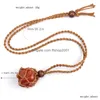 Pendant Necklaces Natural Crystal Stone Necklace Net Bag Hand Woven Yoga Energy Adjustable Drop Delivery Jewelry Pendants Dhtp7