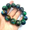 Bracciali Bracciale con perline di ambra multicolore messicana naturale da 16 mm Certificato da 7,5 pollici