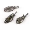 Hand Woven Natural Irregular Labradorite Creative Retro Pendant Necklace Shimmer Stone Handmade Diy Originality Pendant Fashion Charm Jewelry