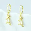 Orecchini pendenti 2023 Trend Ins Zircone intarsiato Dinosaur Stud Simple Cute Gold Color For Women Girls Fashion Jewelry