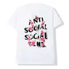 2024 Mens A S C T shirts Fashion designer Shirt Anti Socials Club Cross Letter Print T-shirt Casual Couple Loose Short sleeve tee High Quality HAI