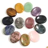Party Favor Natural Stone Thumb Crystal Mas Energy Yoga Healing Gem Craft Gift 45x35mm Drop Delivery Home Garden Festive Supplies Eve Dhzuv