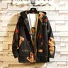 Men's Jackets Hooded Bomber Men Nice Mens Streetwear Funny Print Windbreaker Male Korean Fashion Spring Sweater Coats 5XL