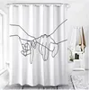 Shower Curtains Small Fresh Shower Curtain Bathroom Curtain Fabric Waterproof Polyester Fabric Bathroom Decor with Hook Shower Curtain 230523