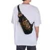 Duffel Bags Monkey On Black Background Shoulder Chest Cross Bag Diagonally Casual Man Messenger