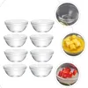 Ensembles de vaisselle 8 pièces récipient en verre bols à mélanger ensemble plats d'accompagnement rond bol à bagatelle châtaigne d'eau