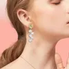 Hoop Earrings Opposite Sex Pearl Tassel Silver Needle Temperament Long And Cool Style