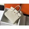 2024 Bag Platinum Classic Tote Wax Line Togo Calfskin Lychee Leather Dames Lock Handtas