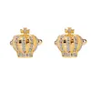 Whosale Cufflinks Crown Shining Rhinestone Cufflinks For Men Women Anniversary Gift Wedding Business Cuff links Jewelry Gifts