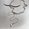 Ketens eenvoudige parel hanger ketting voor vrouwen Egirl mode minimalistische langketens trui sieraden feest accessoire geschenken