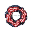 Hårgummiband Amerikanska flagga självständighetsdag dekoration pannband damer ring droppleverans smycken hårstrån dh3tn