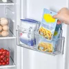 Bouteilles de stockage en plastique translucide réfrigérateur organisateur boîte carré garde-manger réfrigérateur cuisine léger Snack-conteneur bacs