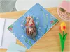 Gratulationskort Otter Mothers Day Card 3D Pop Up Mother Birthday för mamma med mes Note Enkuvertstorlek 7 x 5 tum Drop Delivery Amwpi