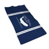 Bleu foncé série nautique baleine maison salle de bain serviette hôtel serviette salle de bain microfibre serviette 40*70 peut être personnalisé