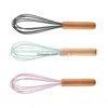 Egg Tools Manual Sile Cream Butter Eggs Tool Wooden Handle Beater Whisk Dough Mixer Kitchen Baking Drop Delivery Home Garden Dining B Dhfjx