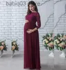 Maternity Dresses Crochet Lace Maternity Photography Props Dresses Maternity Photo Shoot Cardigan Dress Pregnancy Women Long Dress T230523