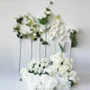 Decorative Flowers White Artificial Silk Peony Rose Hydrangea Bridal Bouquet Wedding Valentine's Day Party Home DIY Decoration Flower