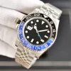 Mens/Womens Watches Automatic GMT Mechanical 40mm Watch 904L Rostfritt stål Blue Black Ceramic Sapphire Glass Super Luminous Armtwatches Montre de Luxe Gifts St9