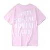 2024 MENS A S C T Shirts Fashion Designer Shirt Club Antis Socials Cross Letter Imprime T-shirt Casual Casual Loose Short à manches