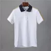 Hommes Polo T-shirts Marque Floral Broderie Hommes Polos High Street Fashion Stripe Print Polo T-Shirt S-4XL